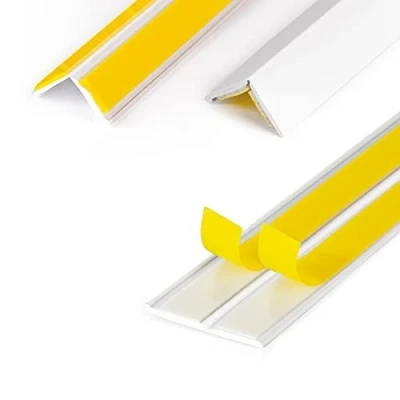 Abbildung von DQ PP WINKELLEISTE 10m Länge 35x35mm 1,5mm Stärke Weiss Fensterleisten Knickwinkel Eckleiste Abschlussleisten selbstklebend