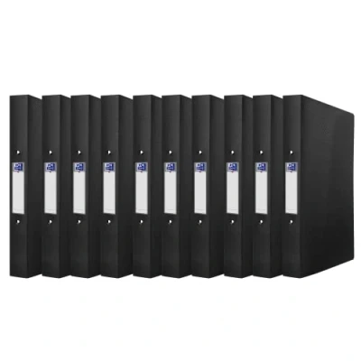 Abbildung von Oxford Ringbuch A4, Rückenbreite 4 cm, 2 Ringe, schwarz, 10 Stück