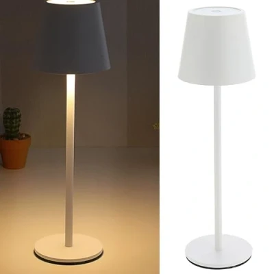 Abbildung von Cepewa Tischleuchte Touchfunktion stufenlos dimmbar 3 Weißtöne 11x37cm weiß 65 Lumen 56 LEDs USB Ladekabel Tischlampe (1 x weiß)