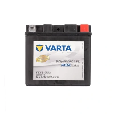 Abbildung von VARTA Motorradbatterie 6 Ah / 100 A 105 mm Powersports Active AGM lange Lebensdauer, vorgeladen, wartungsfrei, geeignet für Motorräder, Motorroller, Quads, Jetskis und Schneemobile, schwarz