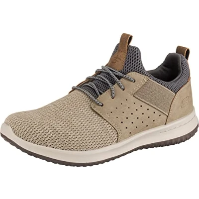 Abbildung von Skechers Delson Sportlicher Schnürer, Herren, Größe: 42.5, Taupe Schuhe
