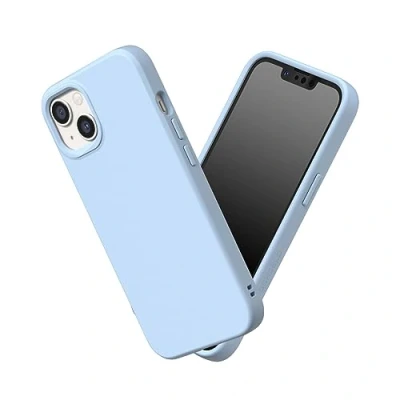 Abbildung von RhinoShield Case kompatibel mit [iPhone 13/14] SolidSuit Stoßdämpfende &amp; schlanke Schutzhülle Premium Finish 3.5 Meter Fallschutz Gletscherblau
