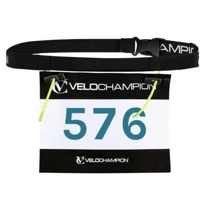 Abbildung von VeloChampion Triathlon Laufgürtel Startnummerngürtel. Einstellbar. 2 Größen verfügbar (Erwachsene S/M, 1)