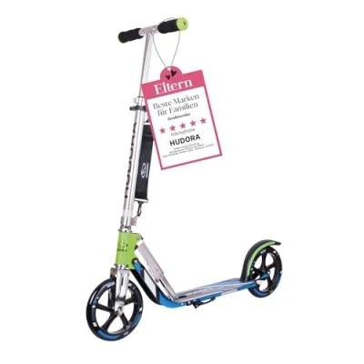 Abbildung von HUDORA BigWheel 205 Scooter Stabiler Aluminium Roller Höhenjustierbarer &amp; zusammenklappbarer Cityroller mit Ständer Sportlicher Kinder Erwachsenenroller für bis zu 100kg
