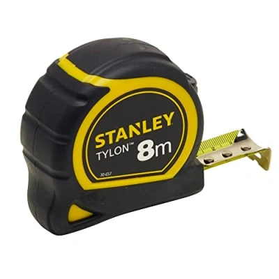 Abbildung von Stanley Bandmass Tylon (8 m, Polymer Schutzschicht, verschiebbarer Endhaken, Kunststoffgehäuse) 1 30 657
