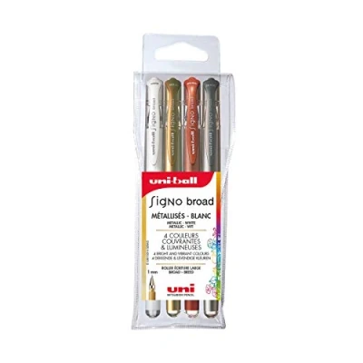Abbildung von uni ball UM153/4 GSW3 Gel Tintenroller SIGNO broad UM 153, 4er Etui