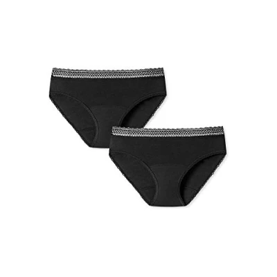 Abbildung von Schiesser Period Panty 2 PACK Slip, Damen, Größe: 34/36, Schwarz