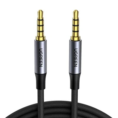 Abbildung von UGREEN Aux Kabel 3.5 Klinke auf 3.5mm klinkenkabel 4 Polig unterstützt Mikrofon für Headset(CTIA), Handy, Auto Radio, MP3 Player, Lautsprecher, PS4, Xbox One usw.(3m)