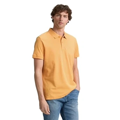 Abbildung von TOM Tailor WITH Contrast Poloshirt, Herren, Größe: XL, Peachy orange