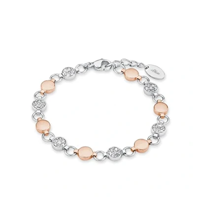 Abbildung von s.Oliver Armband Edelstahl Damen Armschmuck, mit Kristall, 18+3 cm, Bicolor, Kommt in Schmuck Geschenk Box, 9239443