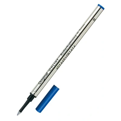 Abbildung von 1x Ersatzmine für Tintenroller, Schreibfarbe blau, Strichstärke 0,7 mm, Rollerball Mine von Online, auch Faber Castell, Senator, Schneider, etc., ISO 14145 2, Metallgehäuse, Keramik Kugel