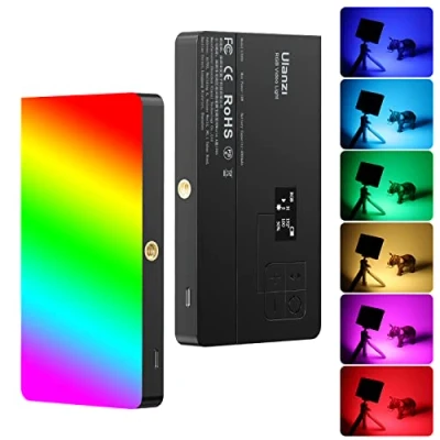 Abbildung von ULANZI LT002 RGB LED Videoleuchte, 7&quot; Video Licht Dimmbare 2500K 9000K, Kamera mit Magneten, CRI 95+, eingebauter 4000mAh Akku, tragbare Foto für DSLR Videofotografie