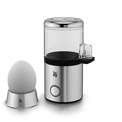 Abbildung von WMF Küchenminis 1 Ei Eierkocher MyEgg mit Eierbecher, platzsparender Ei, Stecker, Härtegradeinstellung, Überhitzungsschutz, 56 W, cromargan matt