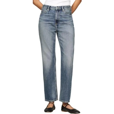 Abbildung von Tommy Hilfiger Straight HW Jeans Leg, Damen, Größe: 26x32, Pat