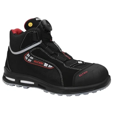 Abbildung von ELTEN Sicherheitsschuhe SANDER XXT Pro BOA ESD S3, Herren, Textil, Kunststoffkappe (leichter als Stahlkappe), leicht, sportlich, Schwarz/Rot, Größe: 46