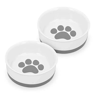 Abbildung von Navaris 2X Hundenapf Futternapf Fressnapf Futterschüssel Napf Set für Hunde Katzen Näpfe mit Silikon Boden spülmaschinenfest rutschfest