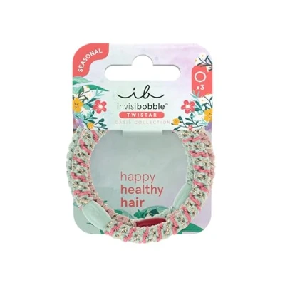 Abbildung von invisibobble TWISTAR Oasis Mint Braids 3 teiliges Haar Twist Set Sanfter Halt für Zöpfe, Dutts &amp; Twists in frühlingshaften Farben Trendiger Look, sicherer Halt, gesundes