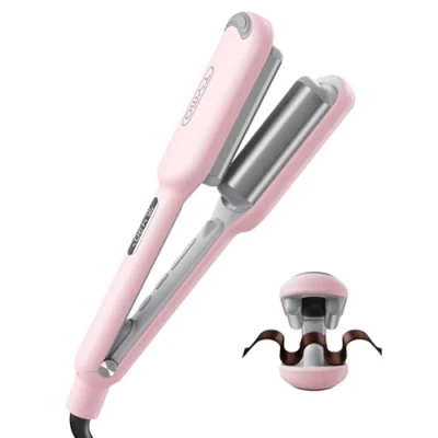 Abbildung von TYMO ROVY Welleneisen für haare, Lockenstab große Locken geeignet Anfänger, Sofortiges Wellen, 25mm Ionen Keramik Hair Curler Lange kurze Haare mit 4 Temperaturen LED Anzeige, Anti Verbrennung