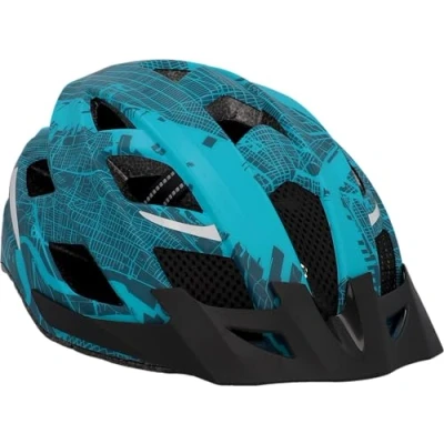 Abbildung von Fischer Erwachsene Fahrradhelm, Radhelm, Cityhelm Urban Plus NY, S/M, 52 59cm, blau, mit integriertem LED Rücklicht