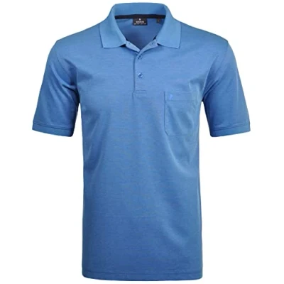 Abbildung von RAGMAN Herren Kurzarm Softknit Poloshirt ,Gr: XL ,Farbe: Blau