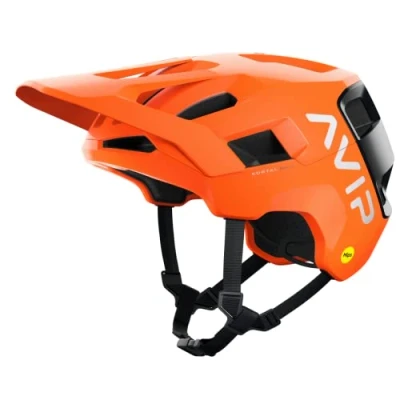 Abbildung von POC Kortal Race MIPS Fahrradhelm Bietet erweiterten Schutz und hervorragende Belüftung für anspruchsvolle Trail Enduro Fahrer, Fluorescent Orange AVIP/Uranium Black Matt
