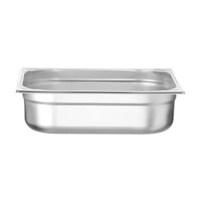 Abbildung von HENDI Gastronormbehälter, Temperaturbeständig von 40 bis 300C, Heissluftöfen Kühl und Tiefkühlschränken Chafing Dishes Bain Marie, Stapelbar, 9L, GN 2/3, 354x325x(H) 100mm, Edelstahl