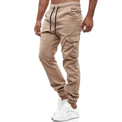 Abbildung von Tazzio Herren Cargo Chino Regular Fit Jogger harrem Jeans Hose 16610, L, Beige
