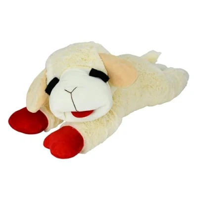 Abbildung von Multipet Offiziell Lizenziertes Lamb Chop Jumbo Hundespielzeug, Plüsch, 61 cm, Weiß