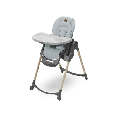 Abbildung von Maxi Cosi Minla Kinderhochstuhl Mitwachsend, 014 Jahre, bis zu 60 kg, Hochstuhl Baby, 9 Höhenstufen, 5 Neigungspositionen, 4 Tablettpositionen, kompakt faltbar, Eco Care, Beyond Grey