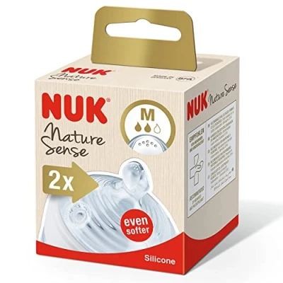 Abbildung von NUK Nature Sense Trinksauger für Babyflaschen 018 Monate Anti Colic Ventil Größe M BPA frei 2 Stück