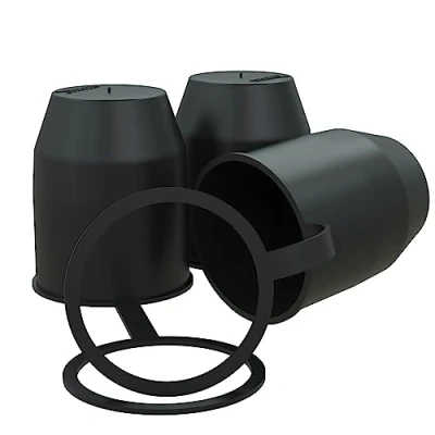 Abbildung von AUPROTEC Schutzkappe Anhängerkupplung mit Sicherungsring Kugelschutzkappe Abdeckkappe Schlaufe für Auto Kugelkopf Kupplung schwarz 3er Set