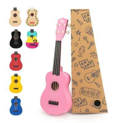 Abbildung von CB Sky Soprano Ukulele 53cm Anfänger, Schüler Hawaiian Gitarre (Pink)