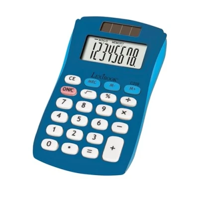 Abbildung von Lexibook Taschenrechner FRUITIES®, 8 Ziffern, 4 Operationen, Grund und erweiterte Funktionen, Solar Batteriebetrieb, Blau, C208A