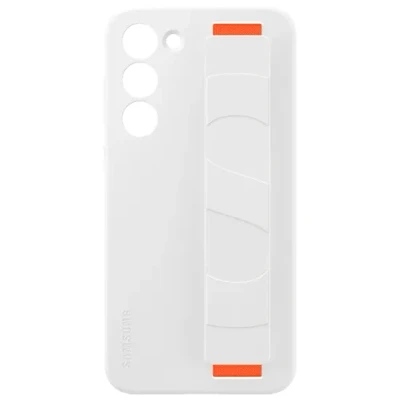 Abbildung von Samsung Silikon Back Cover mit Armband Weiß Galaxy S23+