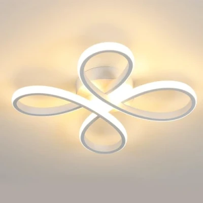 Abbildung von Comely Deckenlampe LED, 30W 3400LM Deckenleuchte Modern, LED Deckenbeleuchtung Flower Form für Balkon Diele Schlafzimmer Wohnzimmer und Esszimmer, Warmweißes Licht 3000K, 30cm, Weiße
