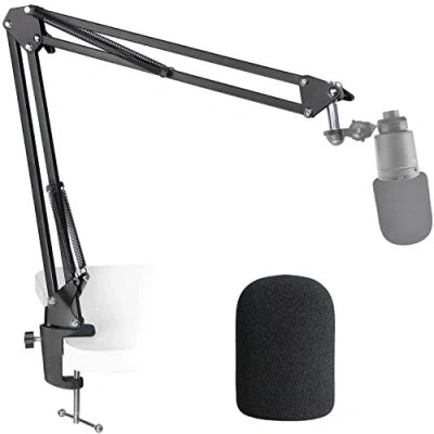 Abbildung von AT2020 Mikrofonständer mit Popschutz Mikrofonarm Pop Filter für Audio Technica AT2020USB + AT2035 von YOUSHARES