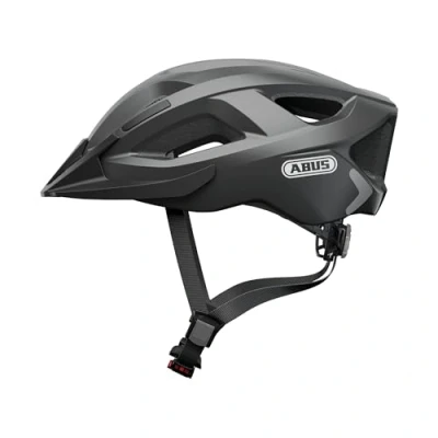 Abbildung von ABUS Stadthelm Aduro 2.0 Allround Fahrradhelm mit Licht in sportivem Design für den Stadtverkehr Damen und Herren Titan (gräulich), Größe L
