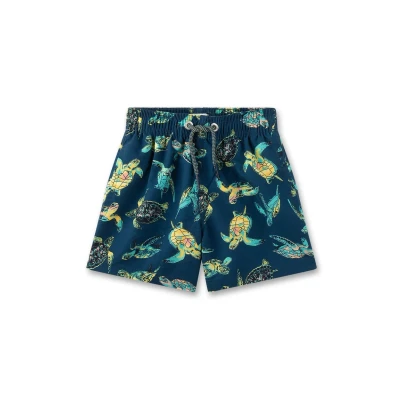 Abbildung von Sanetta Jungen Badeshorts blau Schildkröte Bequeme und schnell trocknende Badehose aus recyceltem Polyester für Jungen. Bademode Kinder