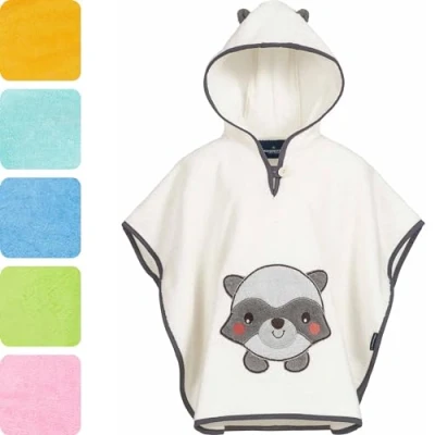Abbildung von Morgenstern Badeponcho Kinder Baby Mädchen Jungen 100% Baumwolle Oeko TEX Babybadetuch Kapuzenhandtuch Bademantel Frottee Koala