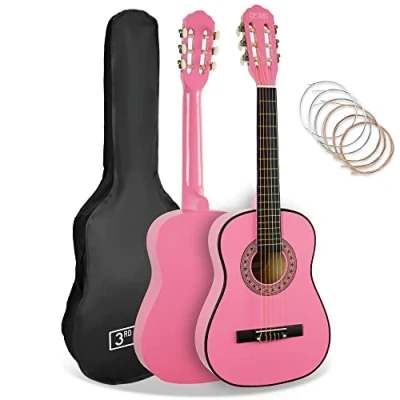 Abbildung von 3rd Avenue 1/2 Größe Kinder Klassikgitarre Mit Spanischen Nylonsaiten Im Anfängerpaket Rosa