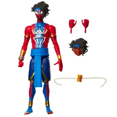 Abbildung von Marvel Legends Series Pavitr Prabhakar, Action Sammelfigur zu Spider Man: Across The Verse (15 cm), Rot, Blau