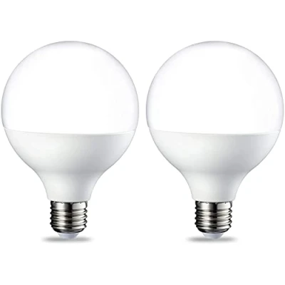 Abbildung von Amazon Basics LED Leuchtmittel, Globe Form (G93), mit Edisongewinde (E27), 14,5 W (entspricht 100 W), Warmweiß, nicht dimmbar, 2Stück
