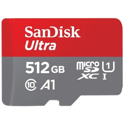 Abbildung von SanDisk Ultra Android microSDXC UHS I Speicherkarte 512 GB + Adapter (Für Smartphones und Tablets, A1, Class 10, U1, Full HD Videos, bis zu 150 MB/s Lesegeschwindigkeit)