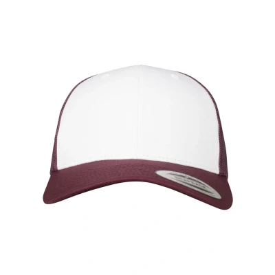 Abbildung von Flexfit Retro Trucker Cap, Größe: One Size, Maroon/white
