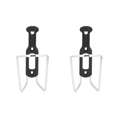 Abbildung von ZEFAL Pack Alu Plast 124 Doppelpack Fahrradflaschenhalter Aluminium Flaschenhalter für alle Arten von Fahrrädern leicht und robust Weiß, Weiss