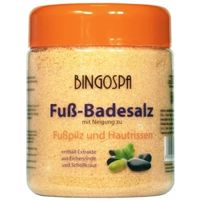 Abbildung von Fuß Badesalz mit Neigung zu Fußpilz und Hautrissen 550g BINGOSPA