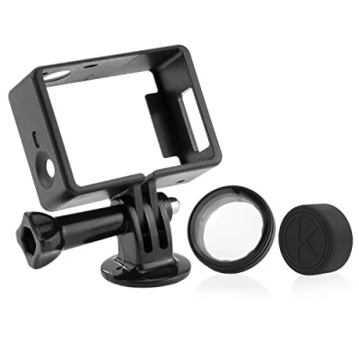 Abbildung von CamKix Rahmenhalterung kompatibel mit GoPro Hero 4 Black und Silver, 3 3+ USB, HDMI SD Steckplätze voll zugänglich Leichtes kompaktes Gehäuse für Ihre Kamera