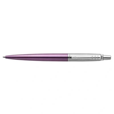 Abbildung von Parker Jotter Kugelschreiber Victoria Violet Mittlere Spitze Blaue Tinte Geschenkbox
