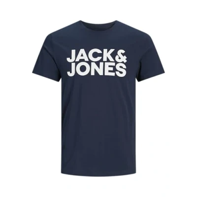 Abbildung von Jack &amp; Jones Jjecorp LOGO SS O NECK NOOS Tshirt print, Herren, Größe: XS, Navy blazer