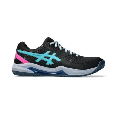 Abbildung von Asics GEL Dedicate 8 Padelschuhe, Herren, Größe: 40.5, Black/energy aqua Schuhe